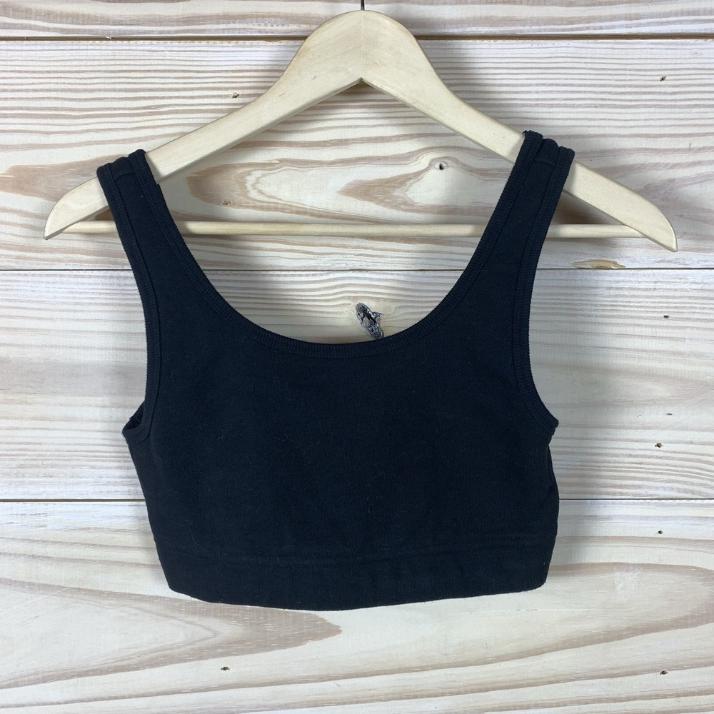 Tna Terry Fleece Perfect Bra XS Black Scoop Back